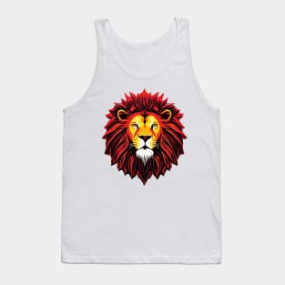 Lion with Red Mane Tank Top